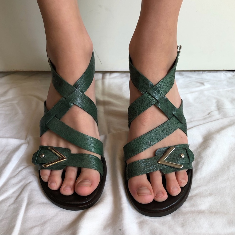 Via Spiga X Vena Cava wolf fish leather sandals Size 10
